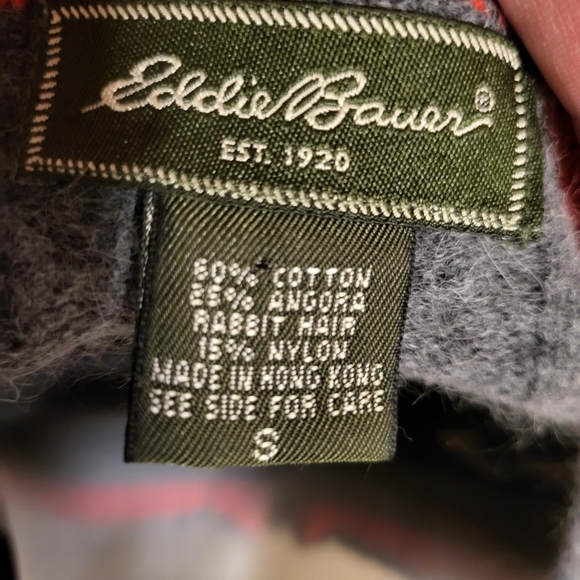 E.Bauer Angora Mix Zip-Up with Grey Cable Knit Design in S - Picture 6 of 7